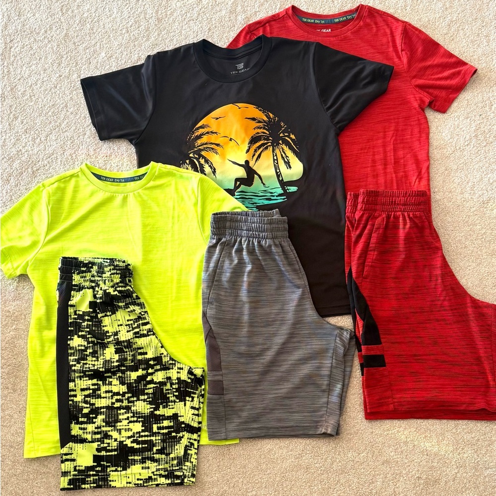 TEK GEAR BOYS’ SIZE M(10-12) MATCHING OUTFITS- SET OF 3